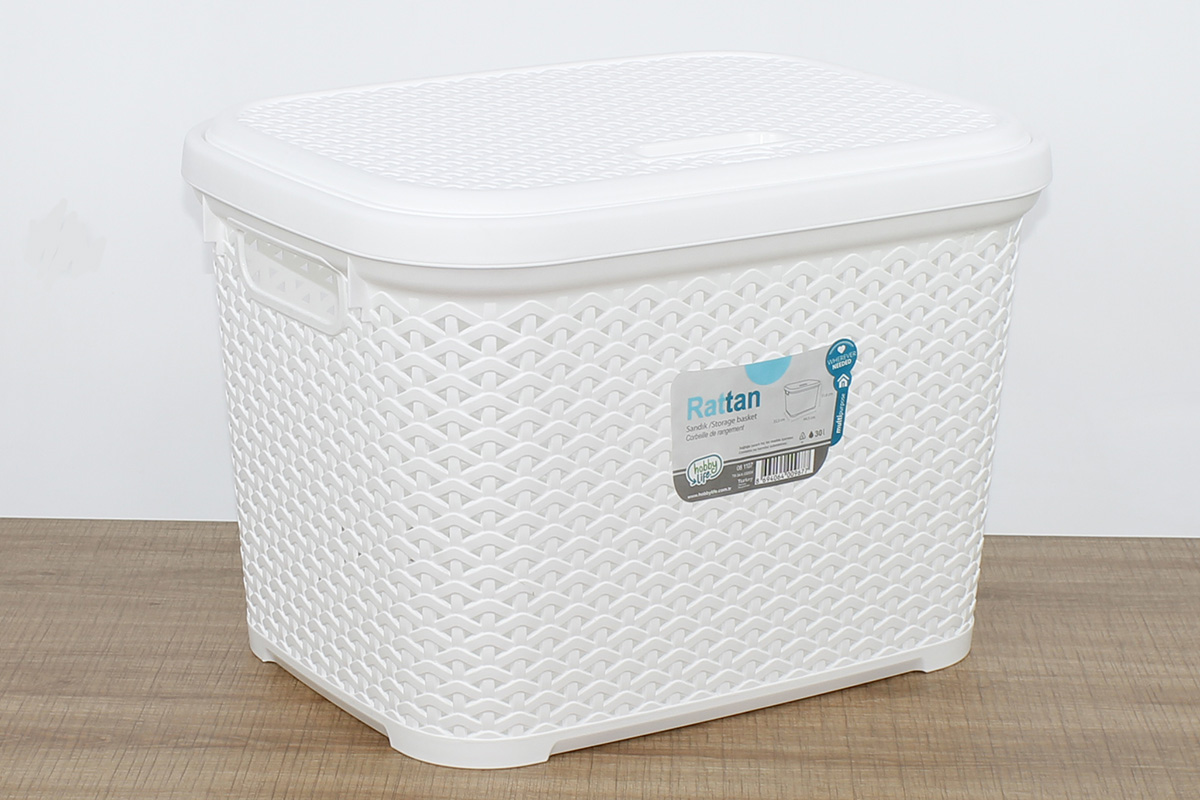 Rattan Kapaklı Sepet Hob.8-1107