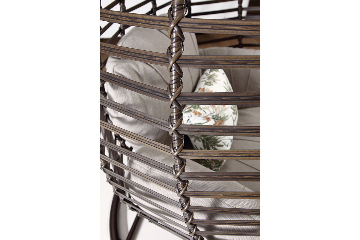 Rattan Salıncak Tekli Kapalı Kahve