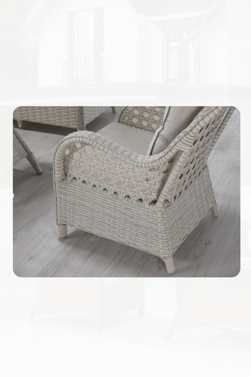 Cakha Midye Hasır Oturma Grubu 3 Lü 80x140 Cm