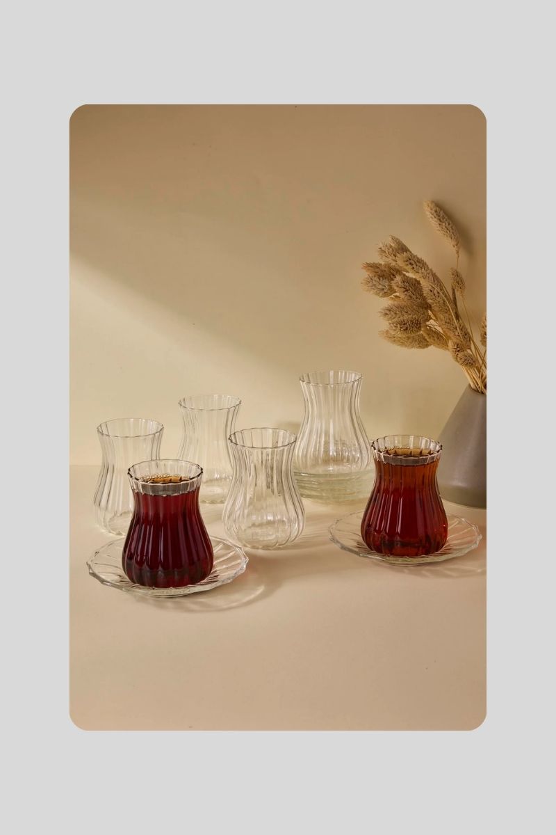 Cam Çay Bardak Nişantaşı 6 Lı