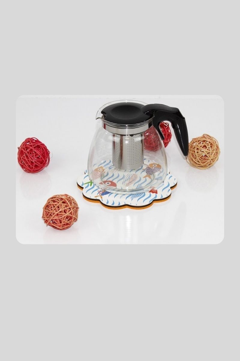 Cam Demlik Süzgeçli 1100 ml Ç1405