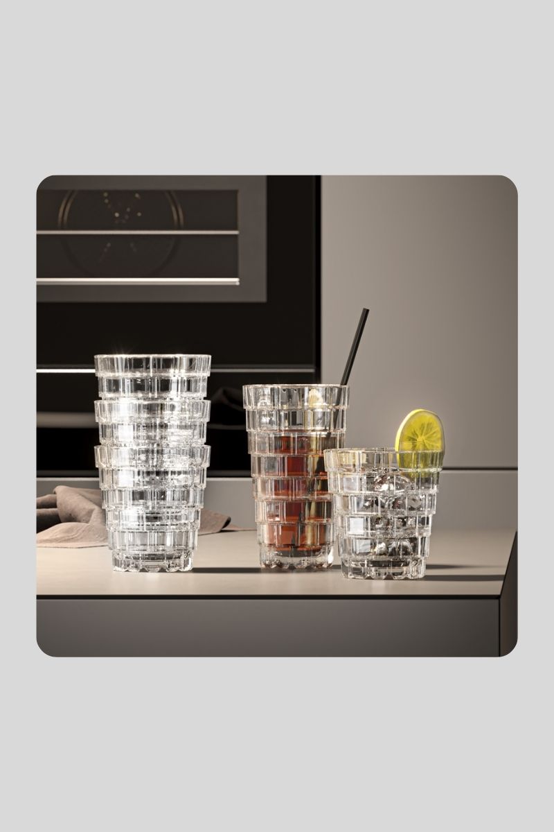 Cam Kısa Bardak Füme 6 Lı TY5901-1HS