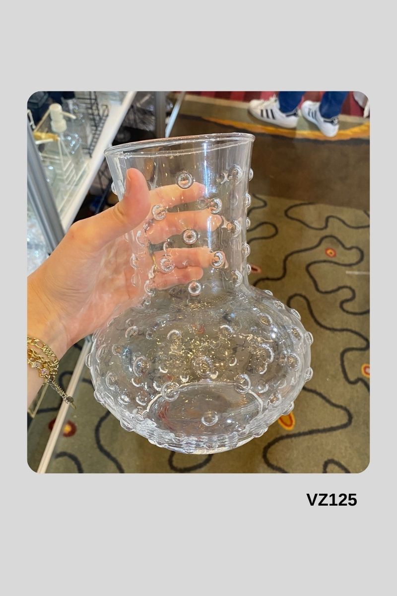 Cam Vazo Tombul-Konik 21 Cm