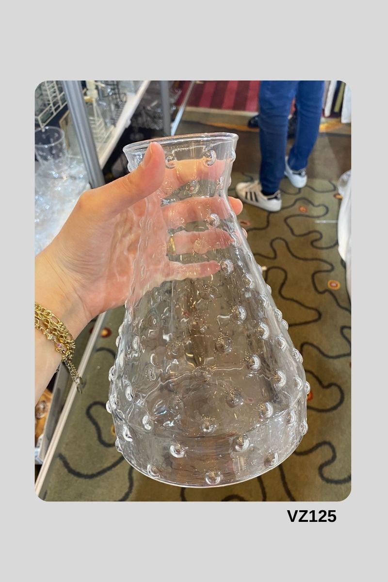 Cam Vazo Tombul-Konik 21 Cm