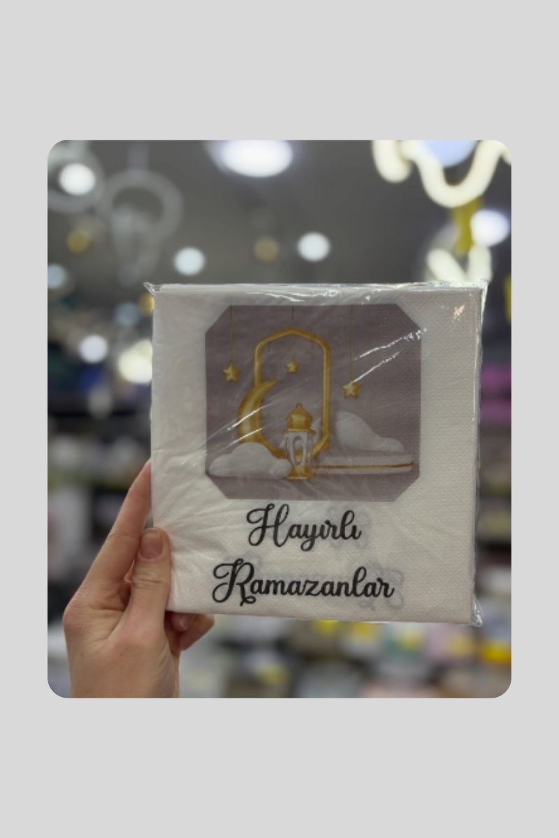 Desenli Peçete Ramazan Kare-Dikd.