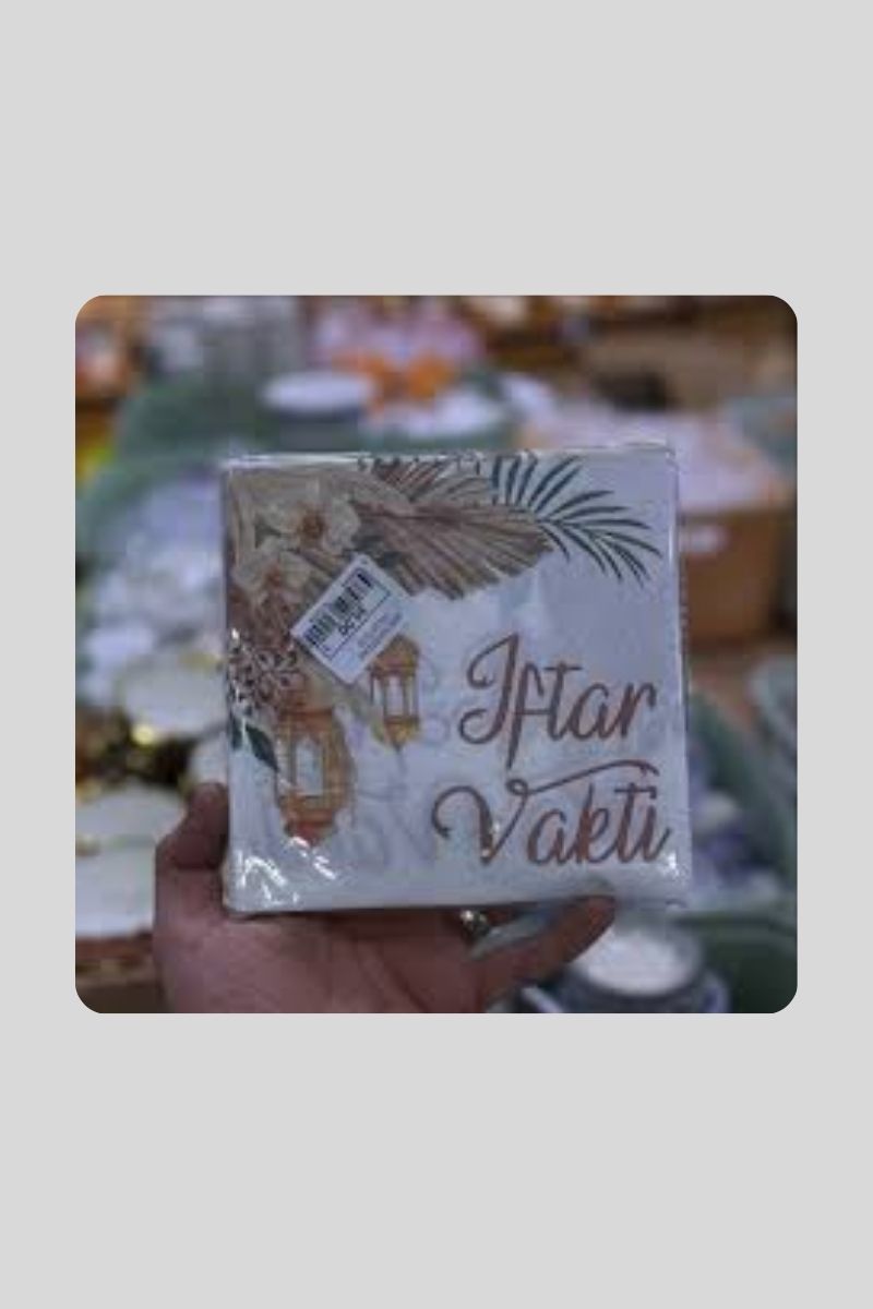 Desenli Peçete Ramazan Kare-Dikd.