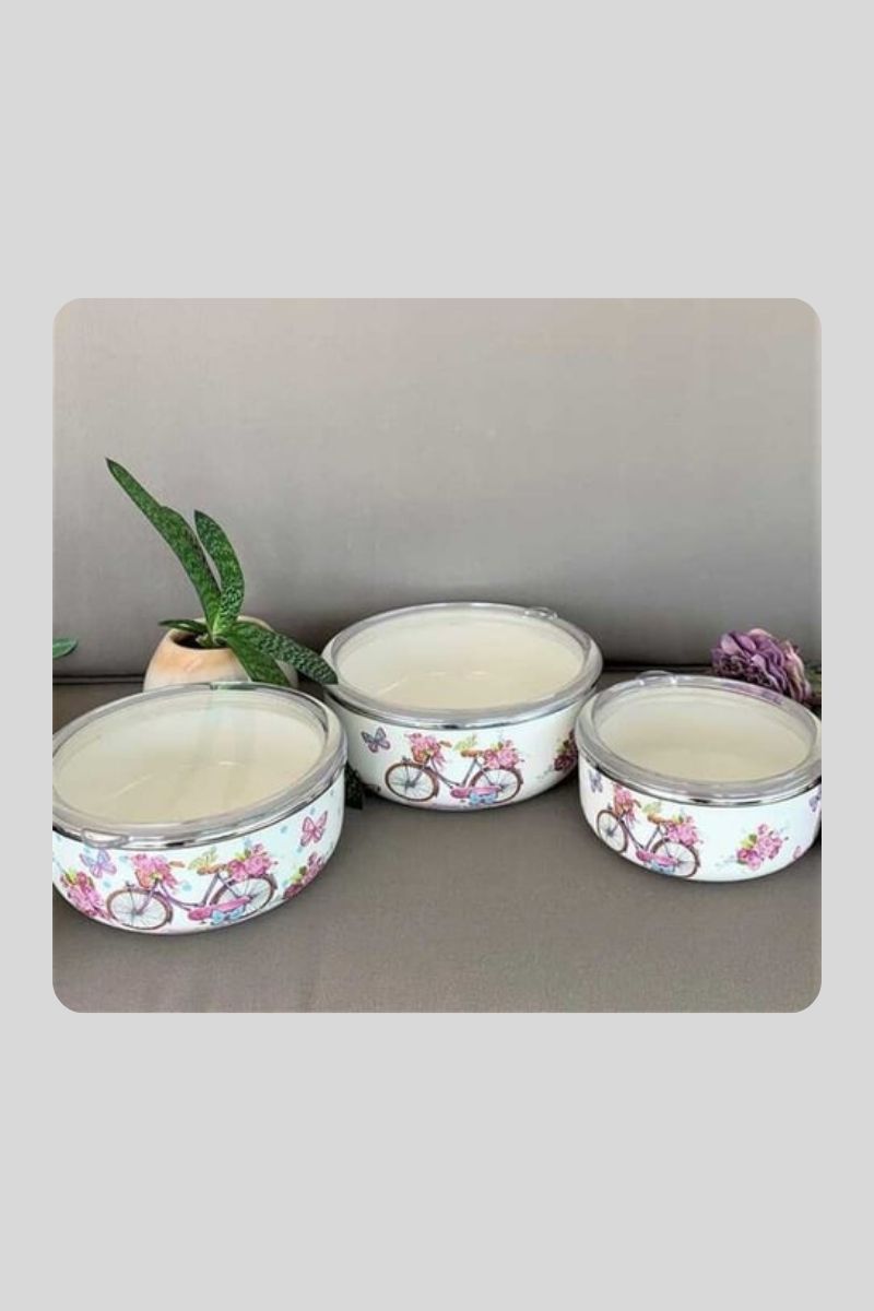 Emaye Saklama 3 Lü Alv