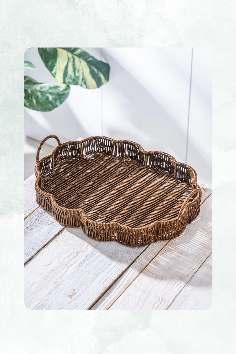 Hasır Tepsi Papatya 36 Cm 7873