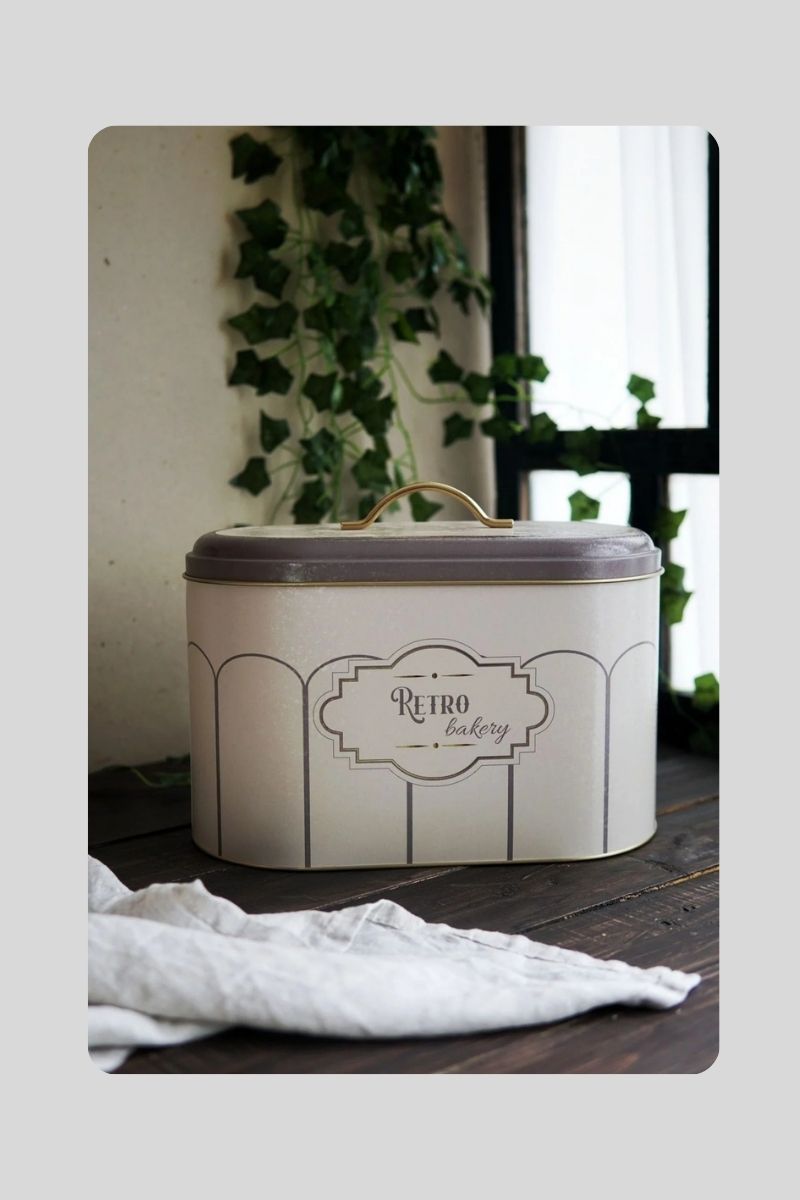 Metal Ekmeklik Desenli Oval 33x17 cm