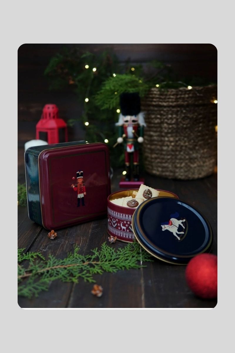 Metal Kare-Yuvarlak Kutu 2 li