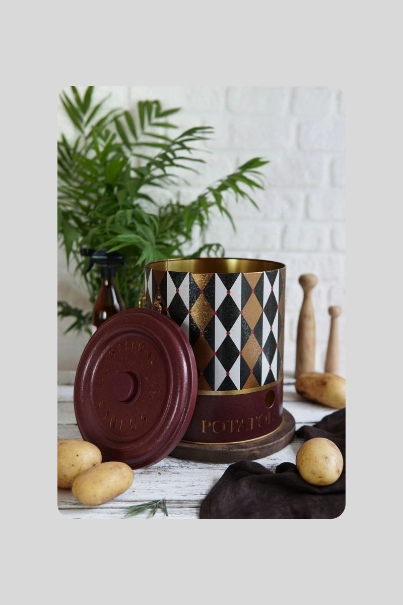 Metal Patates Soğan Kutusu 21 cm