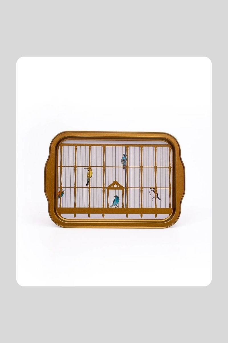 Metal Tepsi Desenli Dikd. 30x22 cm