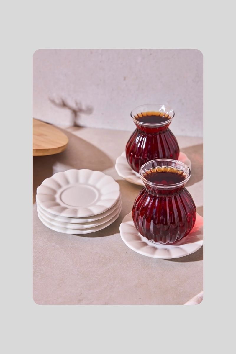 Porselen Çay Tabağı 6 Lı Pumpkin 17023