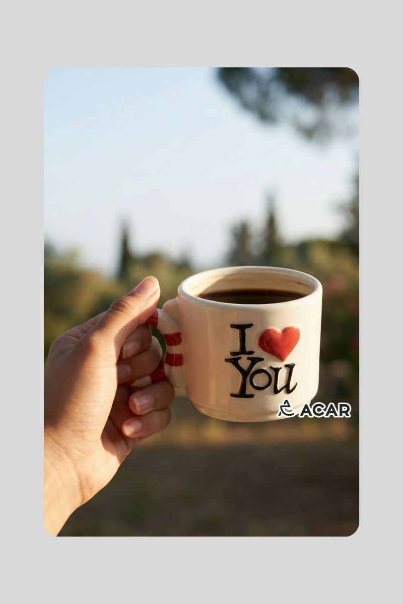 Porselen Kupa Valentine 9031