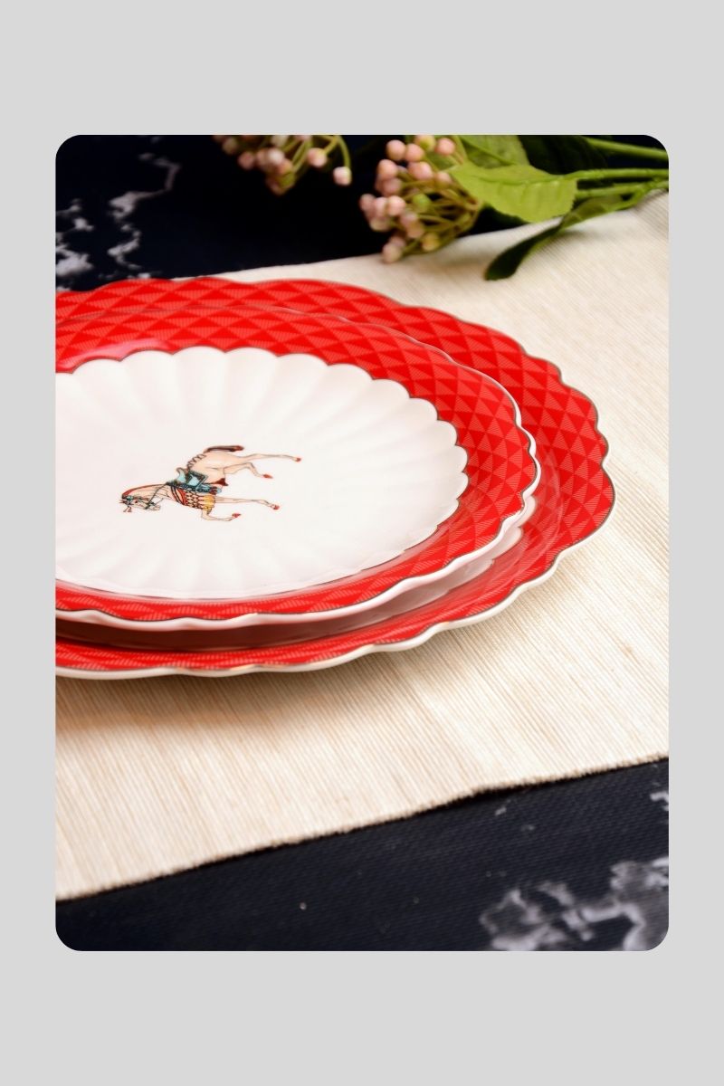 Royal Charme Kırmızı Pasta Seti 7 Prç 0134