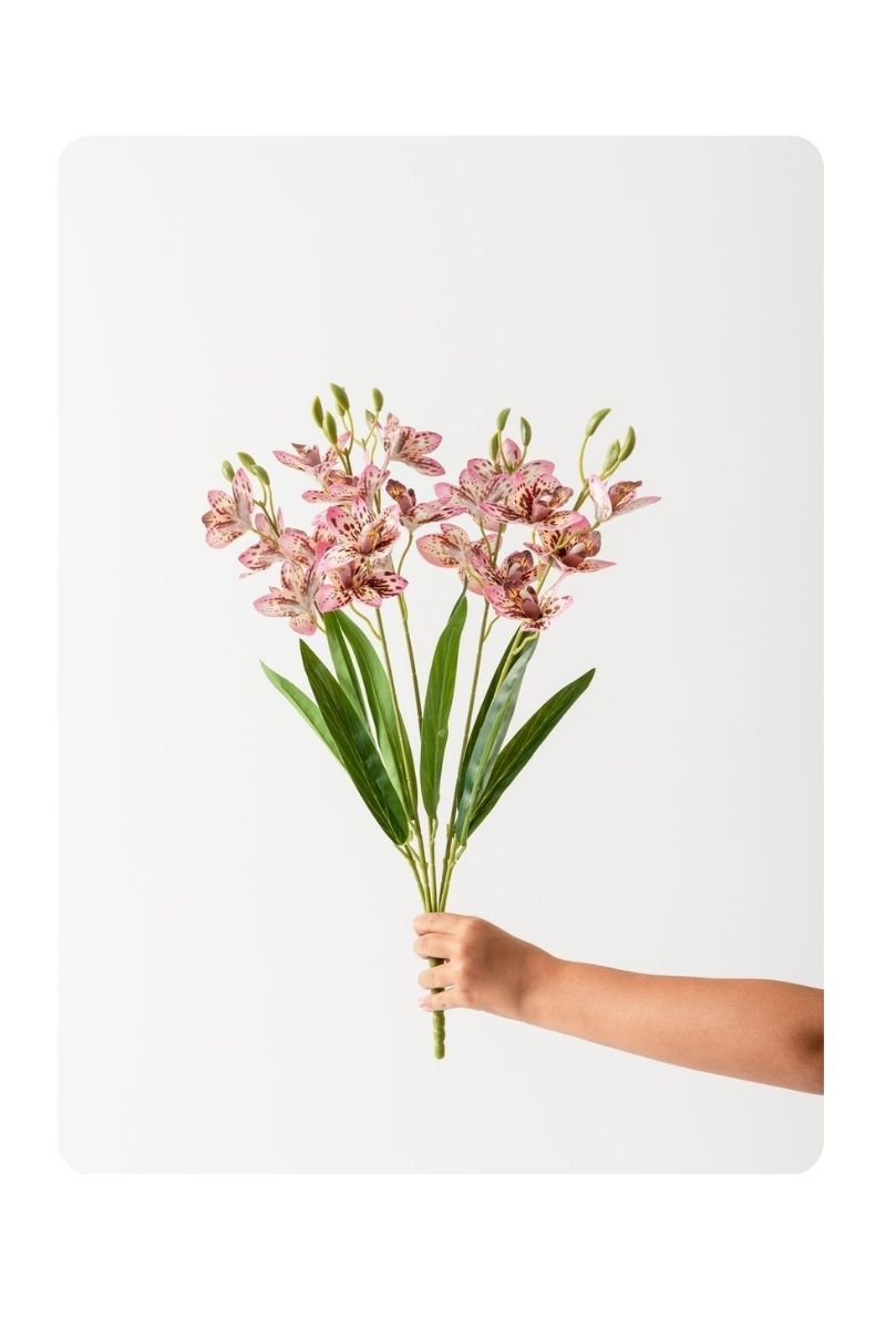 Yapay Çiçek Islak Orkide Buketi 57 cm