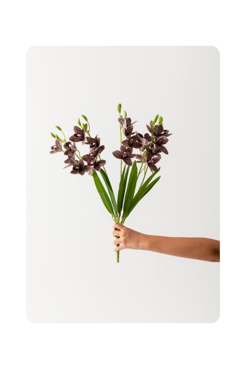 Yapay Çiçek Islak Orkide Buketi 57 cm